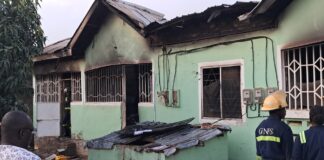 Fire razes five-bedroom house in Buduburam