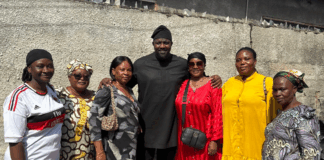 John Dumelo donates food items to support school feeding caterers in Ayawaso West