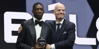 Dembele wins Fifa Best men’s player of the year