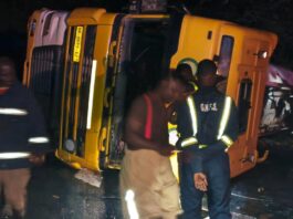 Firefighters avert potential explosion after fuel tanker accident at Fume