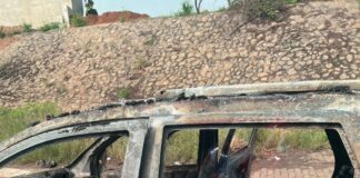 Vehicle goes up in flames at Shiashie