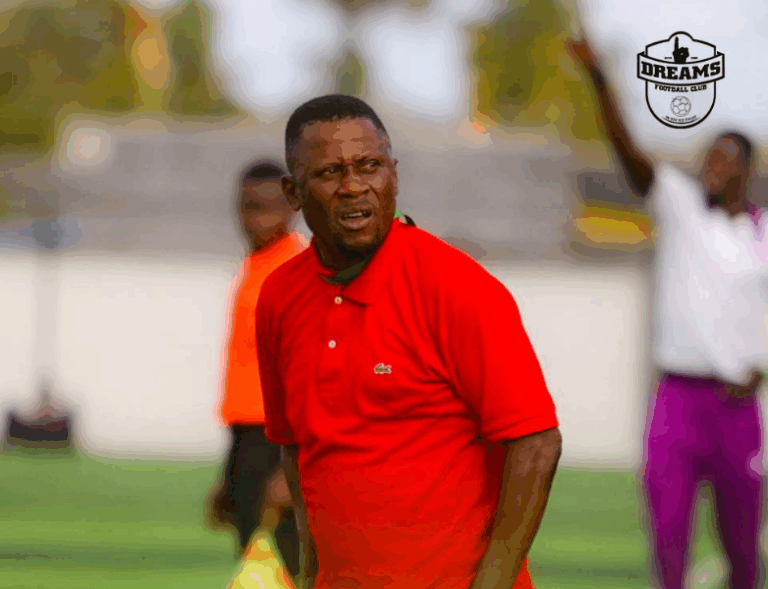 Dreams FC coach Winfred Dormon confident ahead of clash with Asante Kotoko