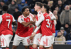 Arsenal return to the top with victory at Everton