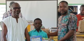 Adom News gets results: Ntruboman SHS receives over 1,000 books from the African Library Project