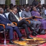 Supreme Court Judge urges pastors to study 1992 Constitution to avoid legal conflicts Supreme Court Judge, Justice Akaa Boafo ( left) , Rev Wengam( second from left) and Rev Tito Agyei ( third from left).