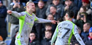 Haaland double helps Man City to victory at Palace