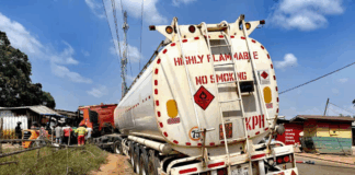 Firefighters in Hohoe avert potential explosion after petrol tanker accident