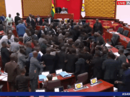 Chaos erupts in Parliament as Minority storms centre of floor over Kpandai seat controversy