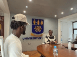 Black Sherif pays courtesy call on UG Vice-Chancellor ahead of Zaama Disco Concert 2025
