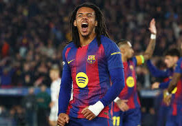 UCL: Kounde double gives Barcelona victory at Nou Camp