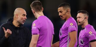 Guardiola apologises to ref Hallam but ‘defends’ outburst