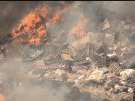 Police Drug Law Enforcement Unit destroys seized illicit drugs