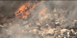 Police Drug Law Enforcement Unit destroys seized illicit drugs