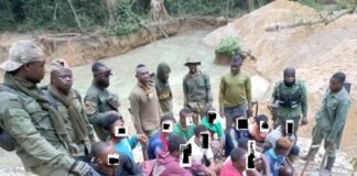 Jema Task Force and forestry officers dismantle mining cell in Tano-Boin Reserve