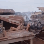 Fire destroys several shops at Juaboso Market