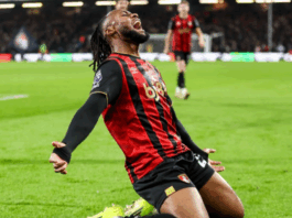 Antoine Semenyo scores late as Bournemouth beat Tottenham
