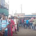 Vehicle scarcity: Commuters stranded at Lapaz Tema station
