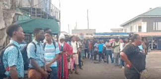 Vehicle scarcity: Commuters stranded at Lapaz Tema station