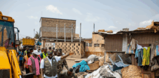 AMA begins demolishing unauthorised structures at Awudome, North Kaneshie, Tuesday market