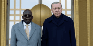 Nigeria’s president Bola Tinubu ‘in great shape’ after falling at Turkey reception