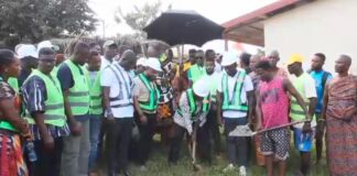 Tema Shipyard Deputy CEO cuts sod for ICT centre construction at Nkrankrom