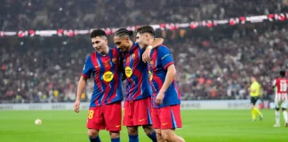 Barca make Spanish Super Cup history to book final spot