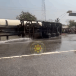 GNFS averts fuel tanker explosion after accident at Nsawam