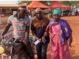 NPP race: Elderly woman arrives on Okada to vote in Northern region