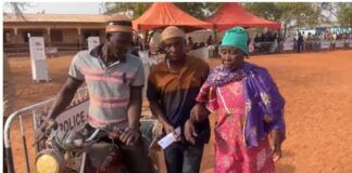 NPP race: Elderly woman arrives on Okada to vote in Northern region