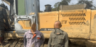 NAIMOS arrests 2 for illegal mining at Pankese in Birim North