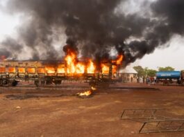 Heritage Train owned by Ibrahim Mahama destroyed by fire in Northern Region