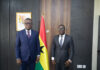 H.E. Paskal A.B. Rois pays courtesy call on Minister for Sports and Recreation