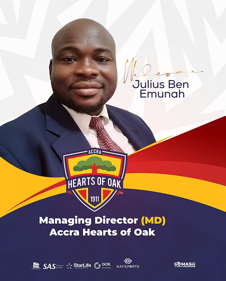 Hearts of Oak appoints Julius Emunah as new Managing Director