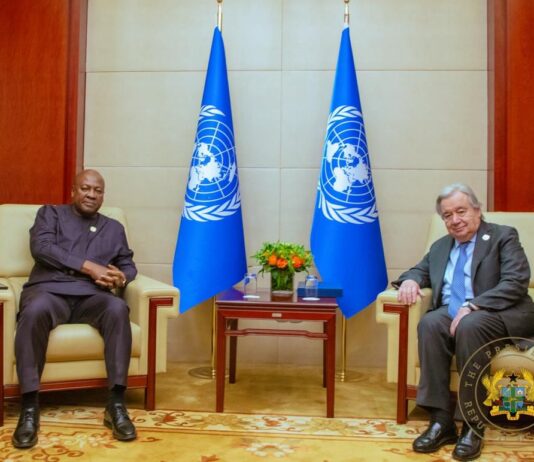 Mahama meets UN Secretary-General, discusses African security and democracy