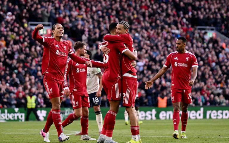 Liverpool put five past West Ham to move fifth