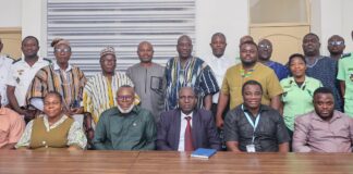 National Ambulance Service CEO pays courtesy call on Korle Bu Teaching Hospital management