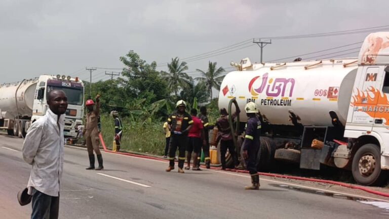 Apam–Mankessim Highway blocked after fuel tanker accident