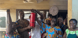 GNFS organizes fire safety quiz competition for market women in Sunyani