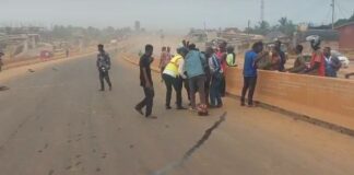 Motor rider in coma, 20-year-old woman dead in accident at Gomoa Biakoye