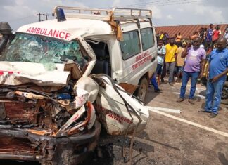 About 16 feared dead in gory accident involving ambulance and Ford transit at Potrikrom