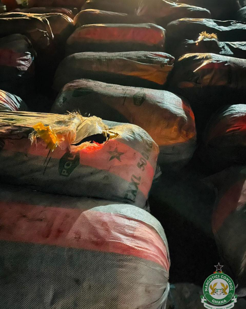 NACOC takes custody of 37 sacks of suspected cannabis seized by Ghana Navy