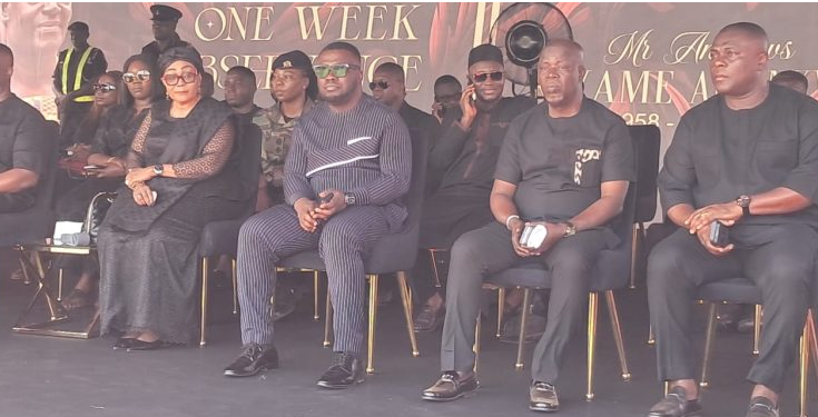 NDC leaders attend one-week observance of Sammy Gyamfi’s father-in-law