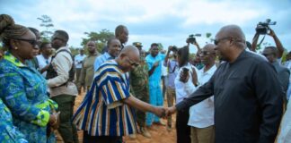 Mahama cuts sod for new Sunyani Airport project at Nsoatre