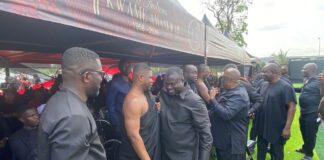 GJA executives mourn with Sammy Gyamfi at one-week observance of father-in-law