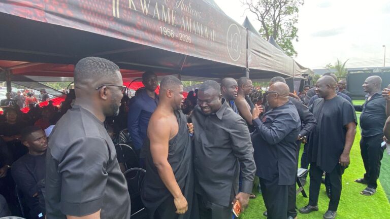 GJA executives mourn with Sammy Gyamfi at one-week observance of father-in-law