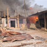 Over 20 displaced as fire destroys wooden structures and church building at Konongo