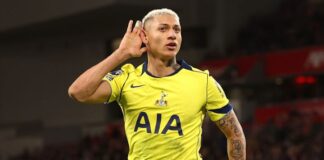 Late Richarlison goal earns point for struggling Spurs at Liverpool
