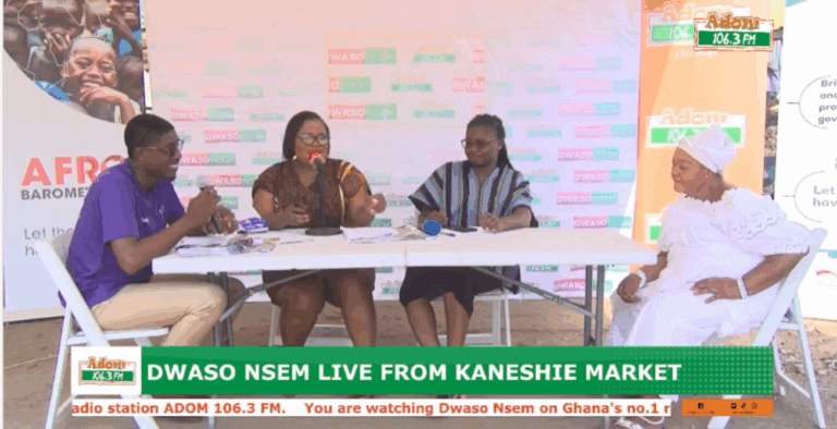 Adom FM’s Dwaso Nsem, CDD-Ghana sensitise Kaneshie traders on reproductive health