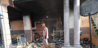 Fire razes part of residential building at Lapaz Race Course