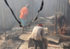 Fire ravages 18 container shops at Konongo Main Station